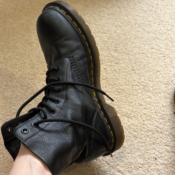 Dr. Martens 1460 Pascal Virginia leather boots in black womens size 10 - Picture 8 of 13